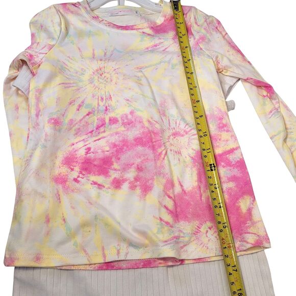 Young Heats 2 Pc Girls Unicorn Top & Tie-Dye Long Sleeve Shirt Set with Bow 5 - Picture 11 of 11